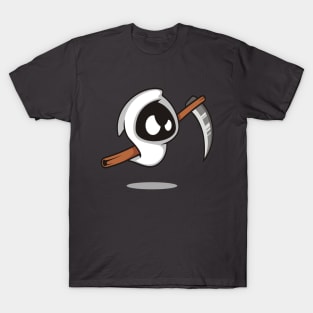 Angry little white ghost sneaking up on you with an AX T-Shirt